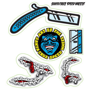 Paquete de Stickers Speed Wheels Cutter 7.5 pulgadas de Santa Cruz
