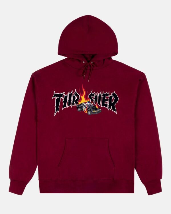 Sudadera Thrasher Cop Car - Maroon