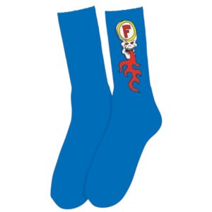 Calcetas Foundation Skull Fire Sock - Azul